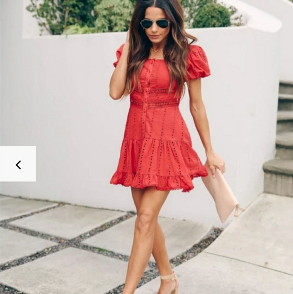 Vici cotton eyelet mini dress Host Pick